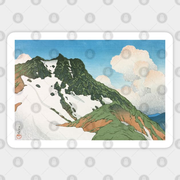 Asahigadake from Mount Hakuba by Kawase Hasui Sticker by Takeda_Art